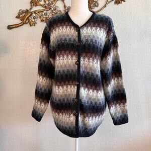 Vintage striped knit cardigan by